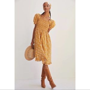 Anthropologie Smocked Midi Dress Size Petite XL NWT